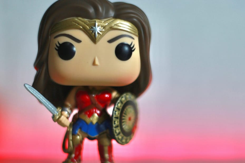 A Wonder Woman figurine. She isn't a fan of midlife myths that keep us stuck.